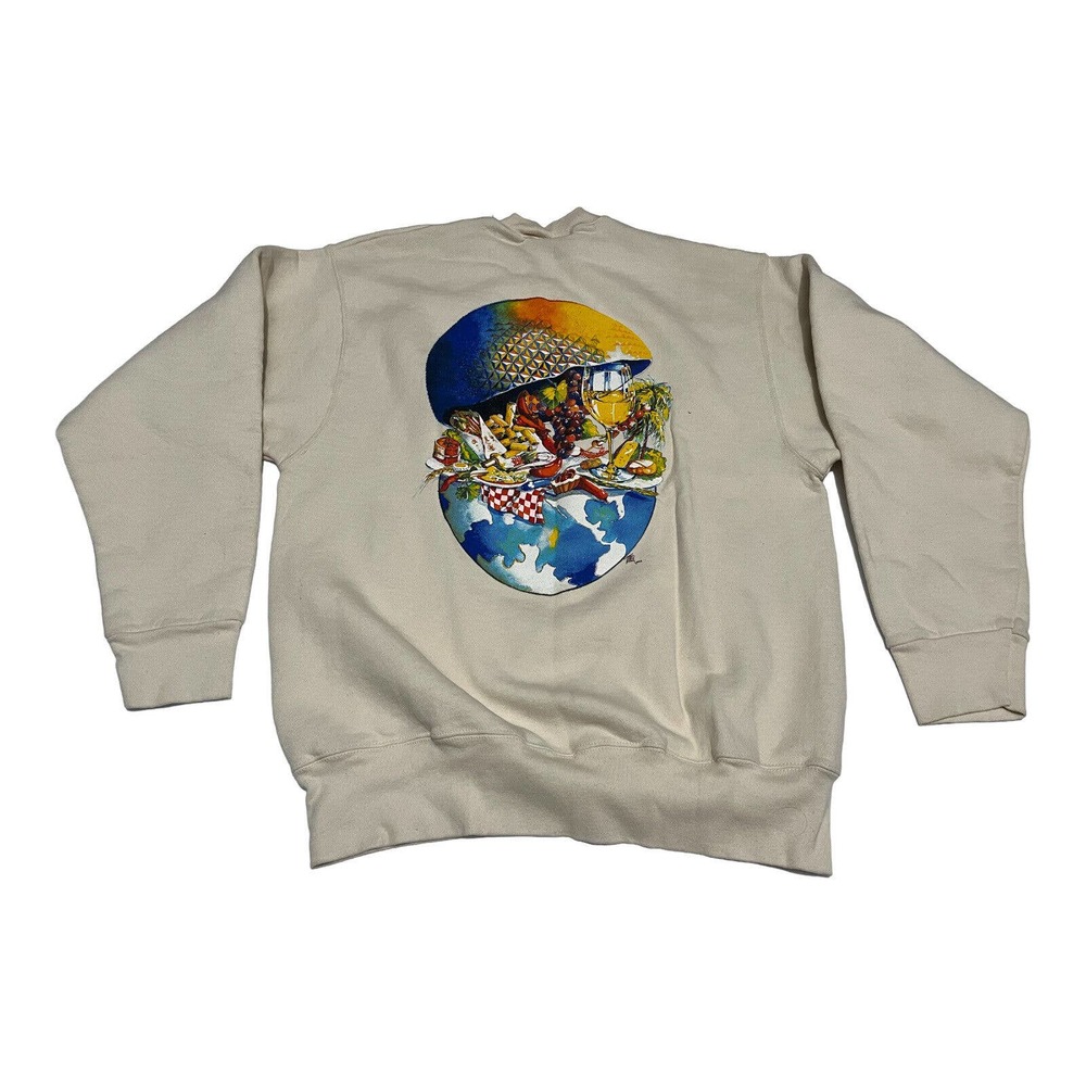 Vintage 1997 Disney Epcot Food Wine Festival VTG Mens Sweater
